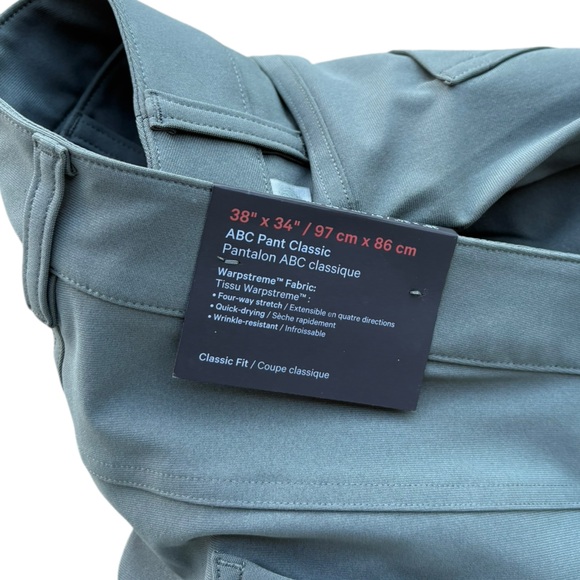 NWT Lululemon Men’s ABC Warpstreme Classic Fit Pants Dark Forest 38x34 - Picture 3 of 5